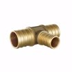Picture of 3/4" x 3/4" x 1/2" F1807 Brass PEX Reducing Tee, Bag of 25