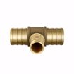 Picture of 3/4" x 3/4" x 1/2" F1807 Brass PEX Reducing Tee, Bag of 25