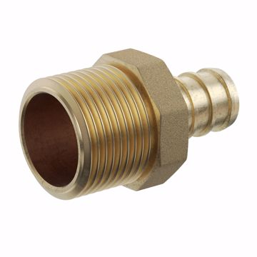 Picture of 1/2" F1807 x 3/4" MIP Brass PEX Adapter, Bag of 25