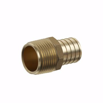 Picture of 1" F1807 x 3/4" MIP Brass PEX Adapter, Bag of 25