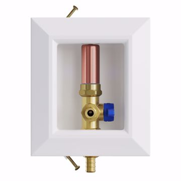 Picture of Icemaker Box, Quarter Turn Valve with Water Hammer Arrestor, 1/2" PEX F1807 Connection, Lead Free