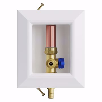 Picture of Icemaker Box, Quarter Turn Valve with Water Hammer Arrestor, 1/2" PEX F1960 Connection, Lead Free