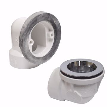 Picture of Chrome Plated Two-Hole Rough-In Bath Waste Kit with Lift and Turn Drain, PVC
