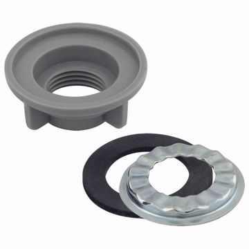 Picture of 1/2" Plastic Faucet Locknut with Steel Rosette and Rubber Washer
