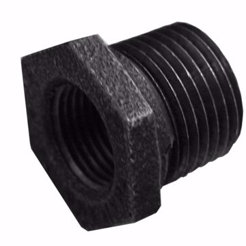 Picture of 1/2" x 1/4" Black Iron Hex Bushing