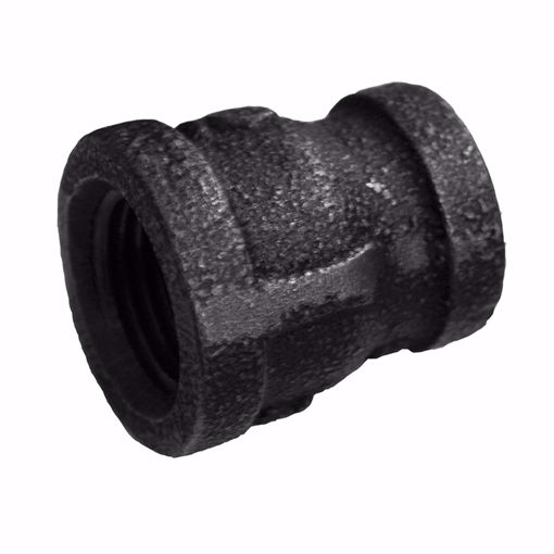 Picture of 1-1/4" x 3/4" Black Iron Reducing Coupling, Banded