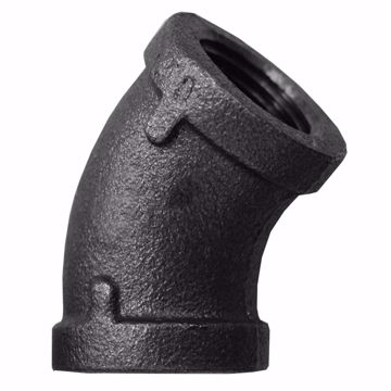 Picture of 1/8" Black Iron 45° Elbow, Banded