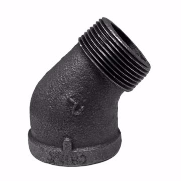 Picture of 3/4" Black Iron 45° Street Elbow, Banded