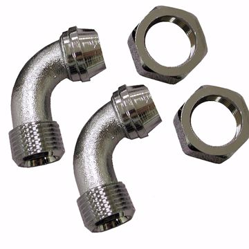 Picture of Chrome Plated Bathcock Coupling Elbows, 1 Pair