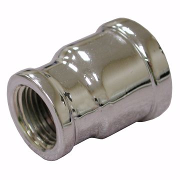 Picture of 3/4" x 1/2" Chrome Plated Bronze Reducing Coupling