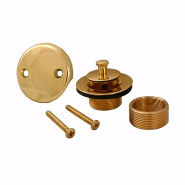 Picture of Polished Brass Two-Hole Lift and Turn Tub Drain Trim Kit