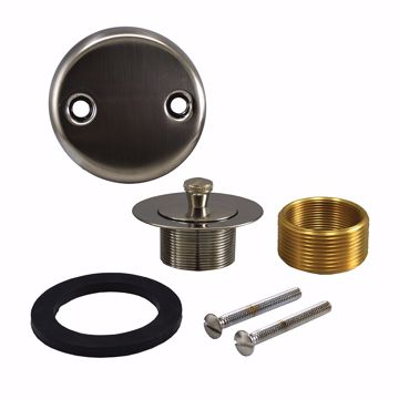 Picture of Satin Nickel Two-Hole Lift and Turn Tub Drain Trim Kit