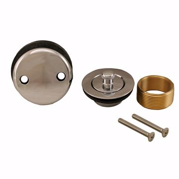 Picture of Chrome Plated Two-Hole Friction Lift Tub Drain Trim Kit