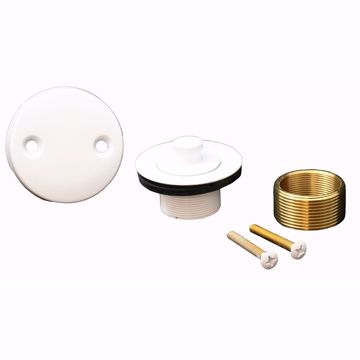 Picture of Polar White Two-Hole Lift and Turn Tub Drain Trim Kit