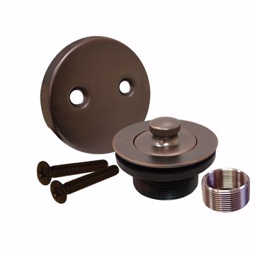 Picture of Old World Bronze Two-Hole Lift and Turn Tub Drain Trim Kit