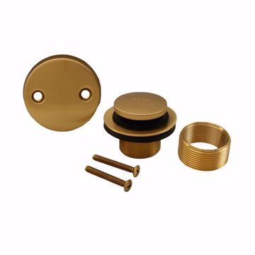 Picture of Brushed Bronze Two-Hole Toe Touch Tub Drain Trim Kit