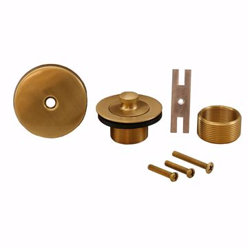 Picture of Brushed Bronze One-Hole Lift and Turn Tub Drain Trim Kit