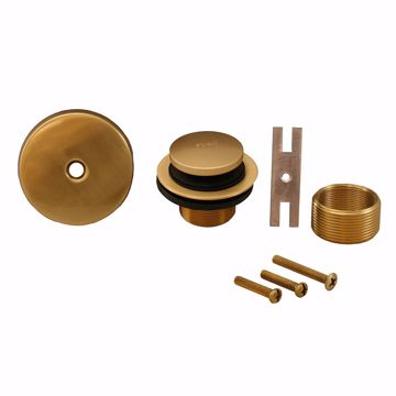 Picture of Brushed Bronze One-Hole Toe Touch Tub Drain Trim Kit