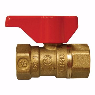 Picture of 1/2" FIP Two-Piece Brass Gas Ball Valve