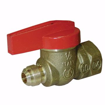 Picture of 9/16"-24 x 1/2" FIP Brass Gas Heater Ball Valve