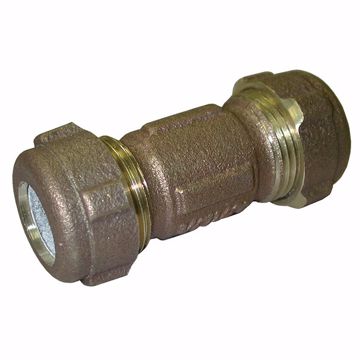 Picture of 3/4" CTS, 1/2" IPS Bronze Compression Coupling
