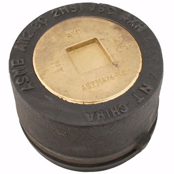 Picture of 4" Schedule 40 Push-On Cleanout with Gasket with Countersunk Plug - 3" Height