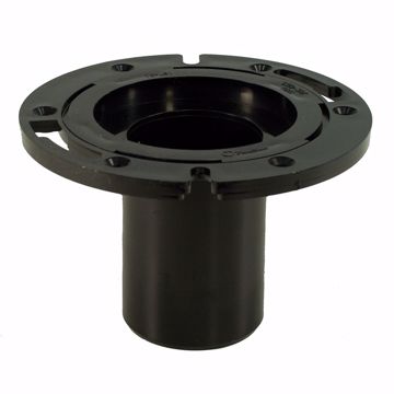 Picture of 3" ABS Closet Flange with 4" Barrel and Plastic Ring