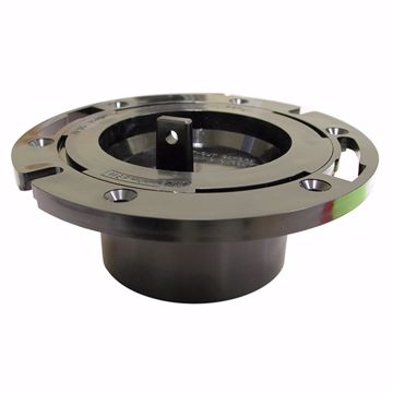 Picture of 3" x 4" ABS Closet Flange with Plastic Swivel Ring and Knockout