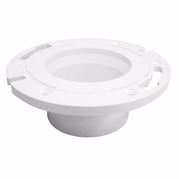 Picture of 4" PVC Closet Flange with Plastic Swivel Ring less Knockout