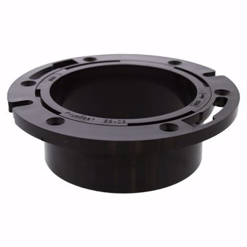 Picture of 4"  ABS Closet Flange with Plastic Swivel Ring less Knockout