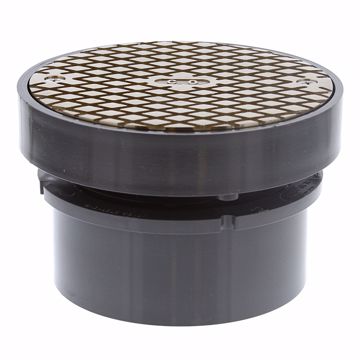 Picture of 4” LevelBest® Complete Hub Fit Cleanout System with 3” Plastic Spud and 5” Nickel Bronze Cover