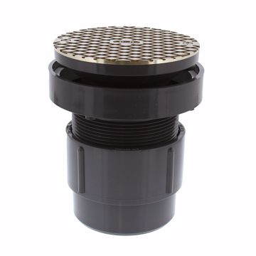 Picture of 3" x 4" LevelBest® Complete Pipe Fit Cleanout System with 3” Plastic Spud and 5” Nickel Bronze Cover