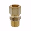 Picture of 1/2" x 3/8" Brass Compression x MIP Connector