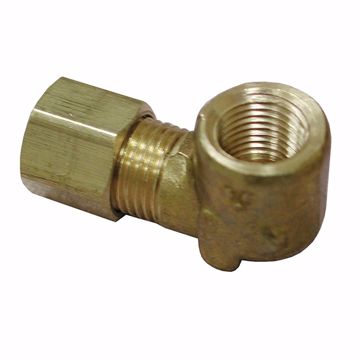 Picture of 3/8" x 1/2" Brass Compression x FIP 90° Elbow