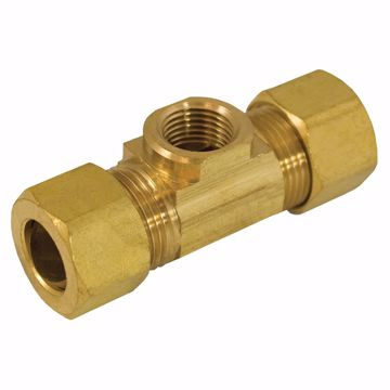 Picture of 3/8" x 1/8" Brass Compression x FIP Branch Tee