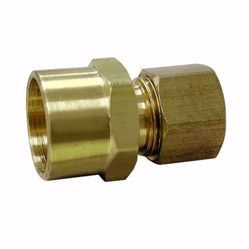 Picture of 3/8" x 5/8" (1/2" Sweat) Brass Compression x Sweat Adapter