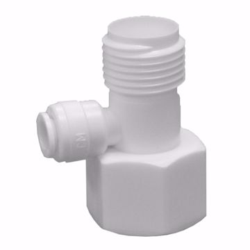 Picture of 1/2" FIP x 1/2" MIP x 1/4" Tube OD Plastic Push On Kitchen Faucet Adapter Tee