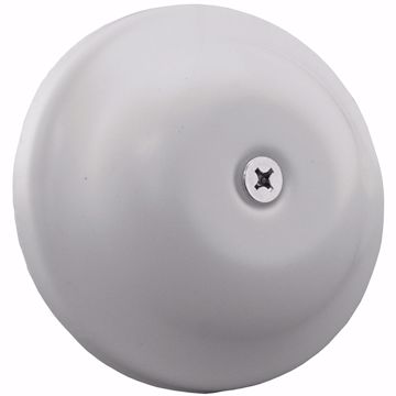 Picture of 4-1/4" White High Impact Plastic Cleanout Cover Plate, Bell Design