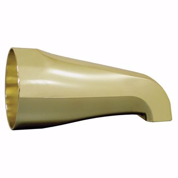 Picture of Polished Brass 1/2" FIP Tub Spout with Nose Connection