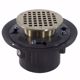 Picture of 4" Heavy Duty PVC Drain Base with 4" Metal Spud and 5" Nickel Bronze Strainer