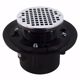 Picture of 4" Heavy Duty ABS Slab Drain Base with 3" Plastic Spud and 6" Chrome Plated Strainer