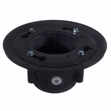 Picture of 4" PVC Heavy Duty Drain Base with Clamping Ring and Primer Tap, for 4" Spud