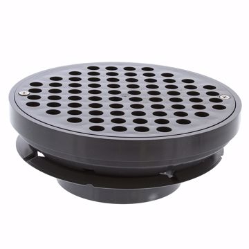 Picture of 3" x 4" Heavy Duty Traffic PVC Floor Drain with Sediment Bucket and 8-1/2" Pan
