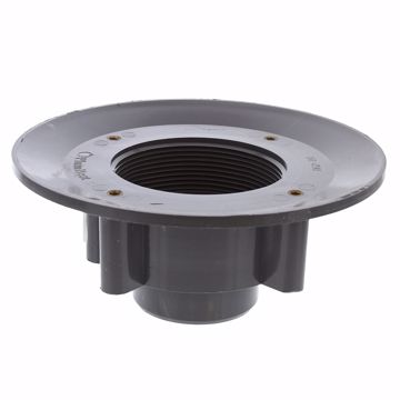Picture of 4" PVC Slab Drain Base with Clamping Ring and Primer Tap, for 3-1/2" Spud