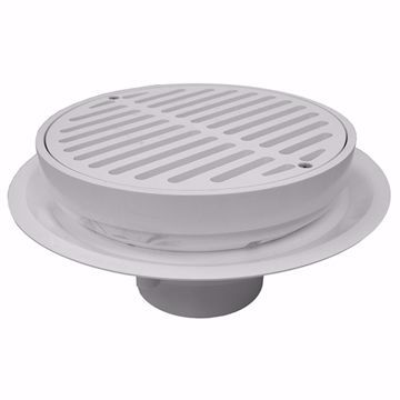 Picture of 3" Heavy Duty Traffic PVC Floor Drain with Full Plastic Grate and Ring
