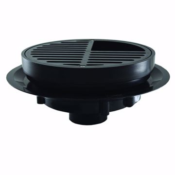Picture of 4” ABS Heavy Duty Traffic Drain with 3/4" ABS Grate