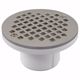 Picture of 2" PVC IPS Plastic Spud with 4" Chrome Plated Round Strainer