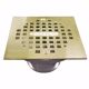 Picture of 2" PVC IPS Plastic Spud with 4" Polished Brass Square Strainer
