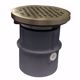 Picture of 3” PVC Pipe Fit Adjustable General Purpose Drain with Nickel Bronze Strainer and Grout Ring