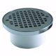 Picture of 3" x 4" General Purpose PVC Drain with 5" Chrome Plated Round Strainer with Ring